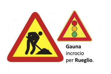 Inizio lavori di allargamento e costruzione marciapiede sulla strada provinciale 64 nel tratto Gauna- incrocio per Rueglio.